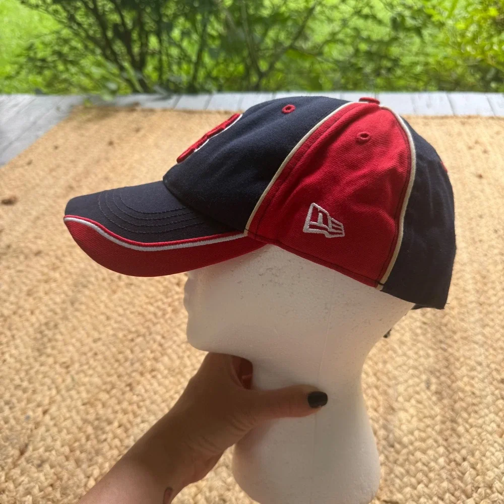 New Era Boston Red Sox MLB Baseball Hat Navy Red Adjustable Hat Ball Cap Sports